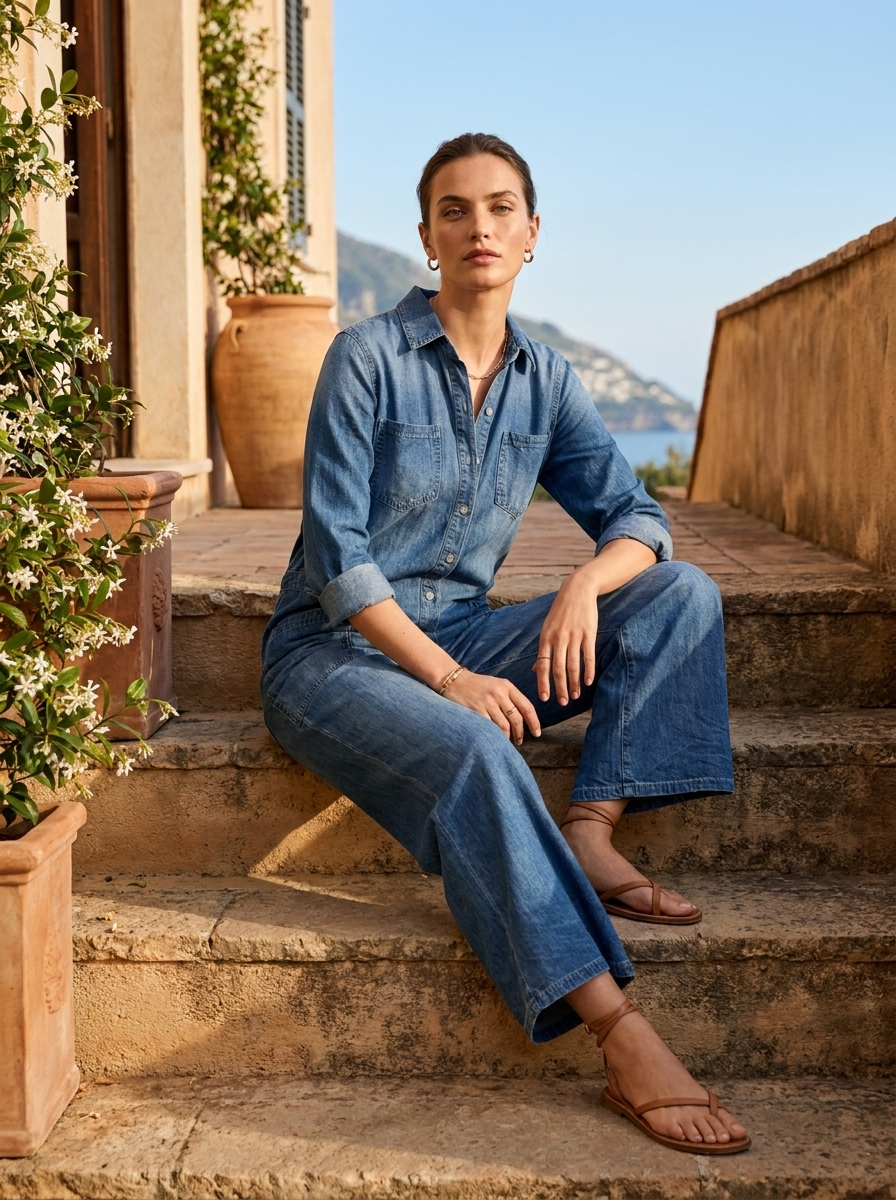 Damen Denim Overall | Utility