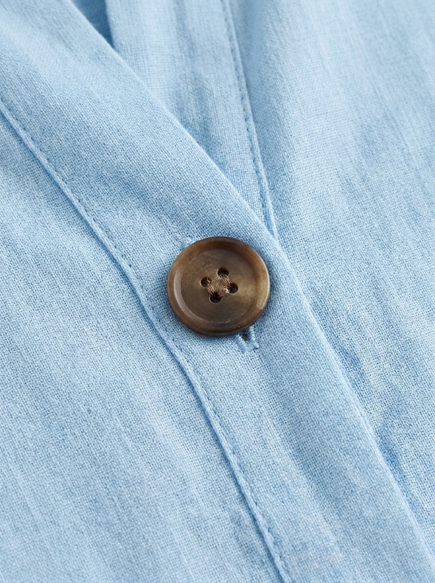 Damen Leichte Leinenbluse | Knöpfe
