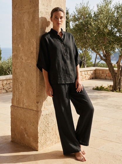Damen Leinenset | Oberteil & Hose