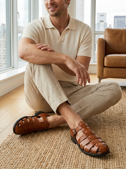 Herren Leder Sandalen | Fisherman