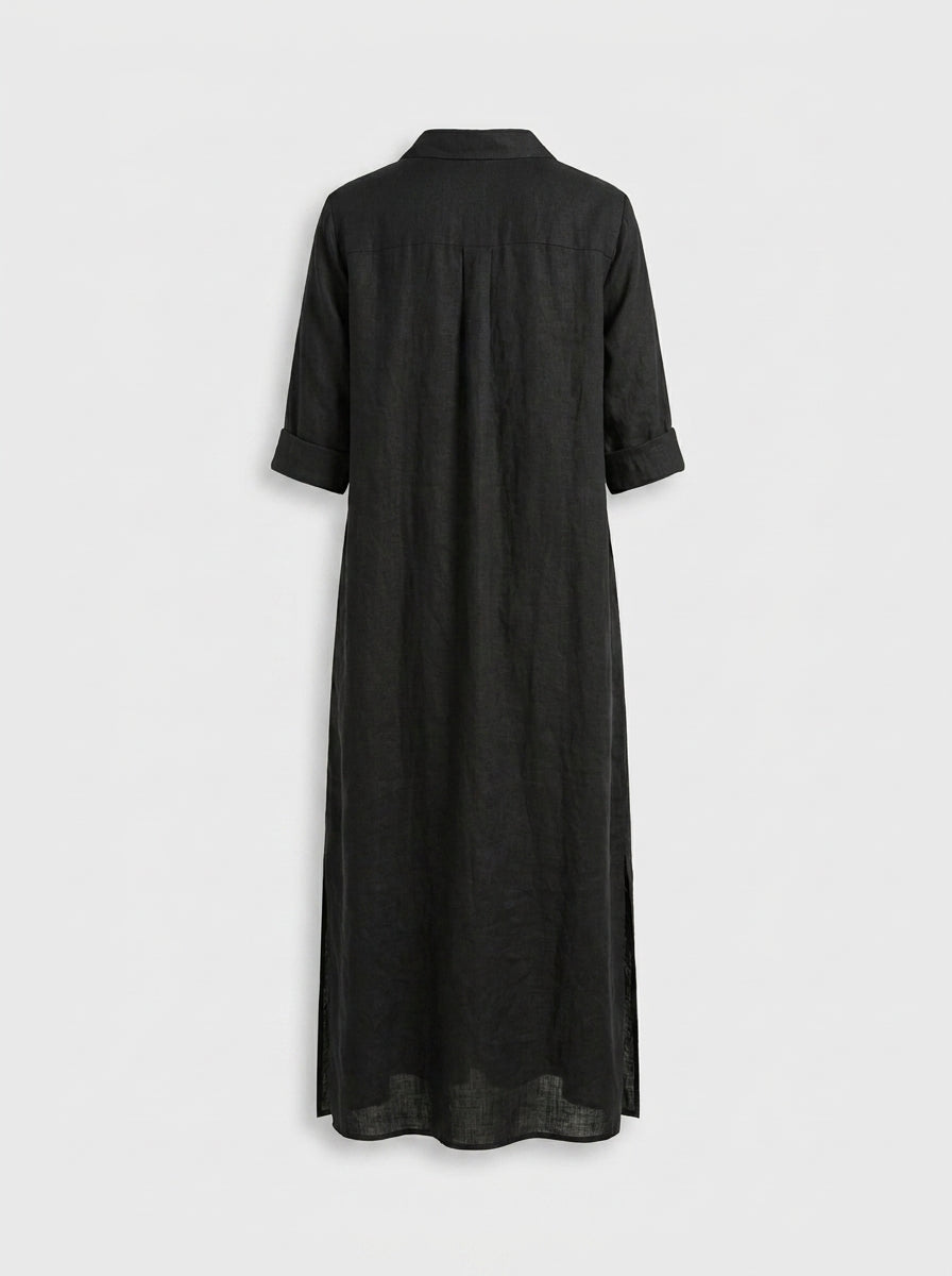 Damen Hemdblusenkleid | Maxi