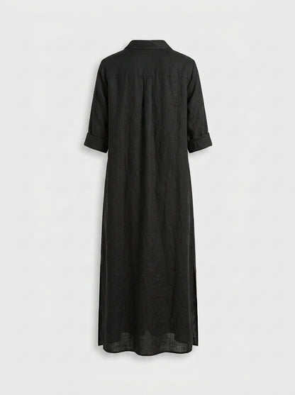 Damen Hemdblusenkleid | Maxi