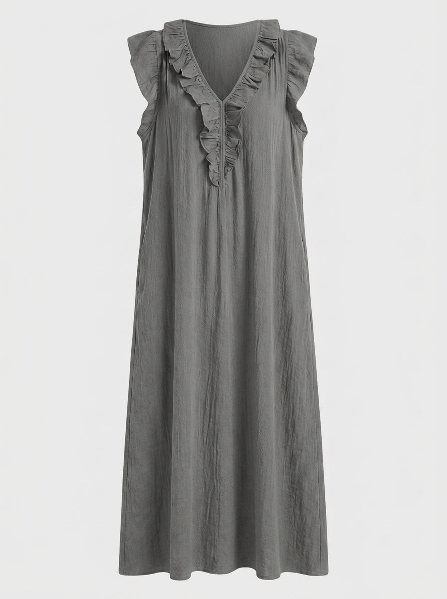 Damen Volant Midikleid | Sommer