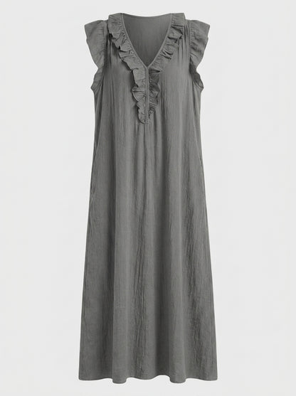 Damen Volant Midikleid | Sommer