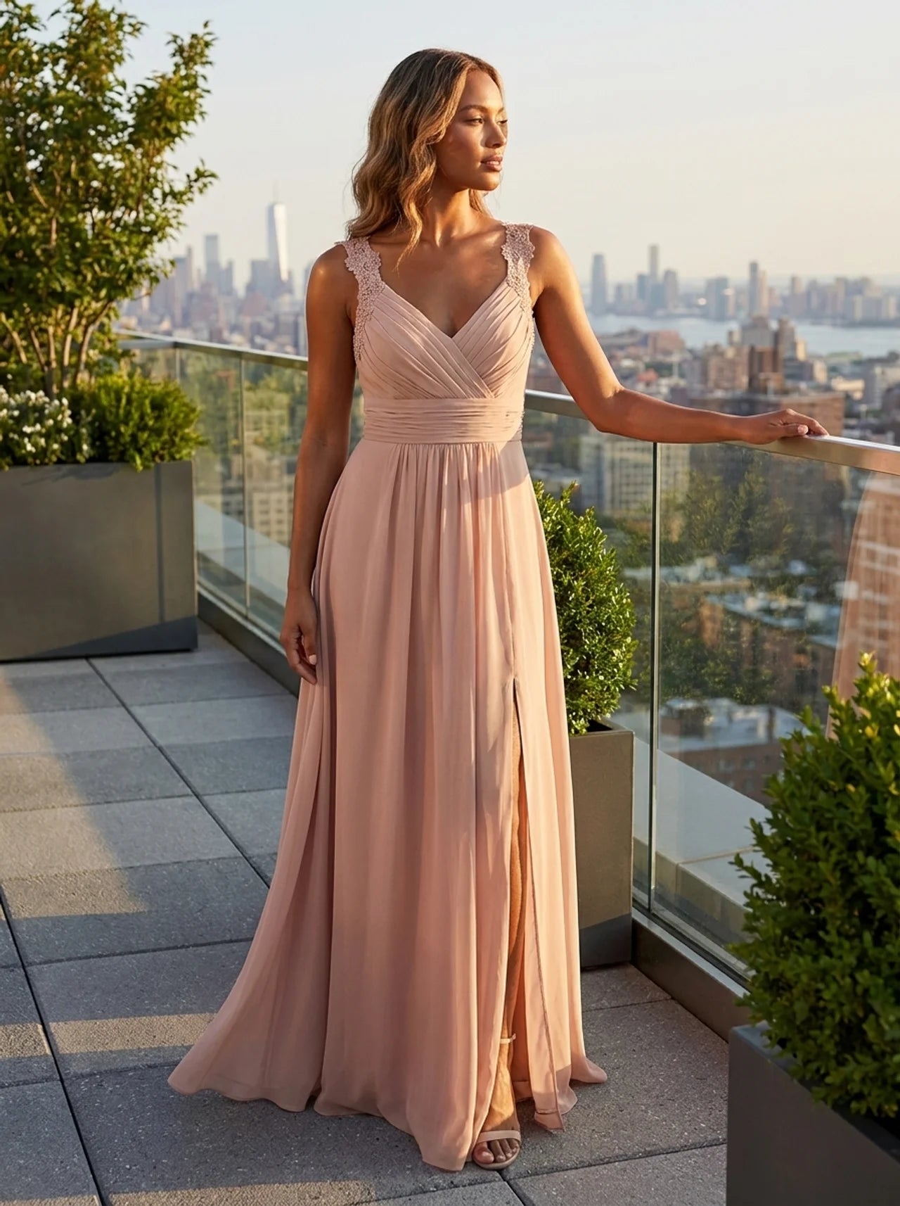 Damen Abendkleid | V-Ausschnitt