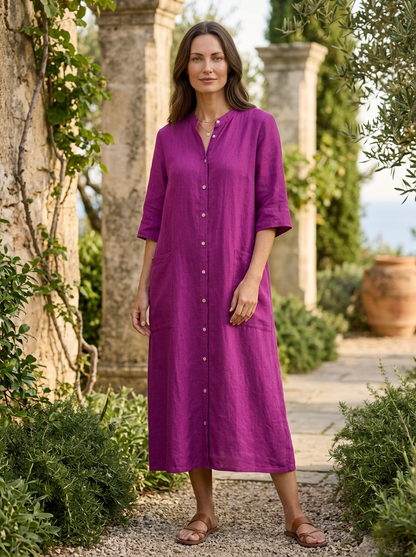 Damen Hemdblusenkleid | Knopfleiste