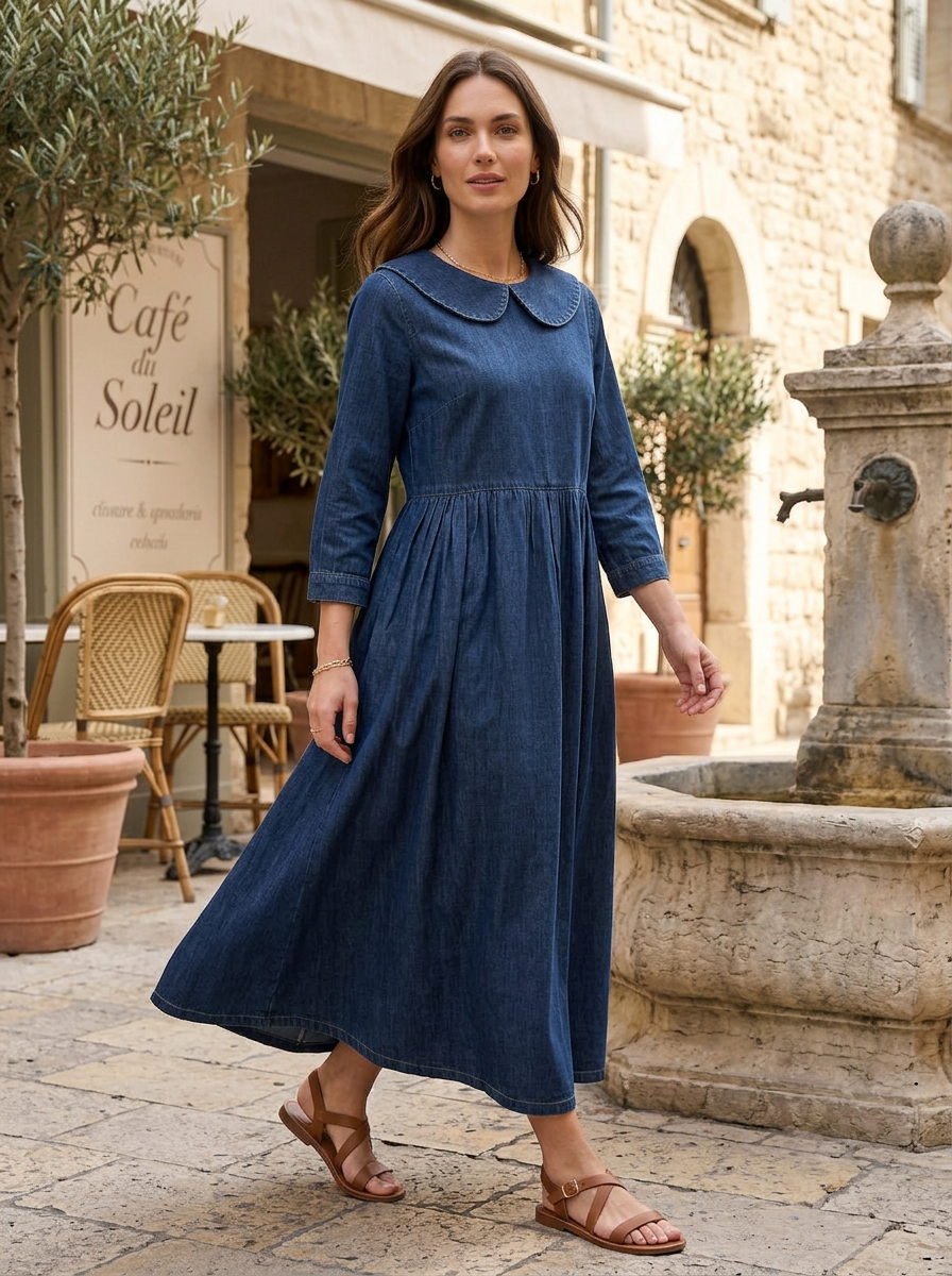 Damen Maxikleid | Langarm