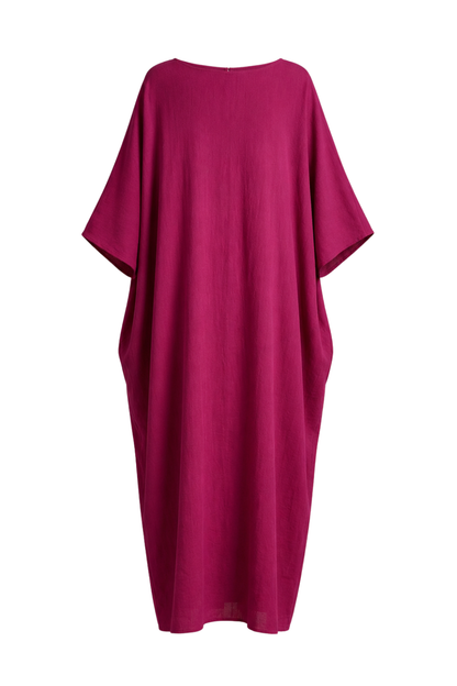 Damen Leinen Kaftankleid | Maxi